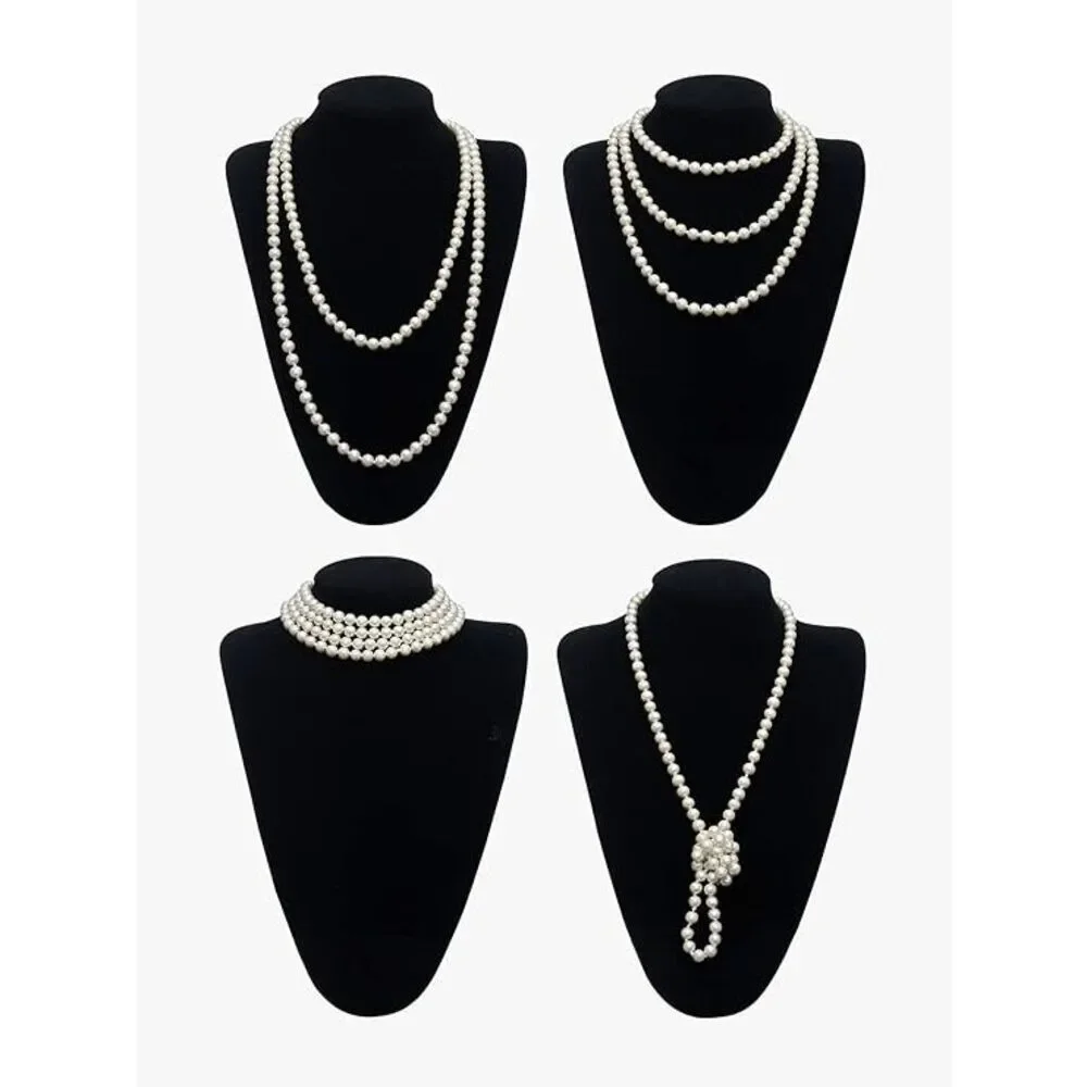 ❤️✨ 4PCS 1920s Red Accessories Flapper Great Gatsby Retro Costume Set NEW